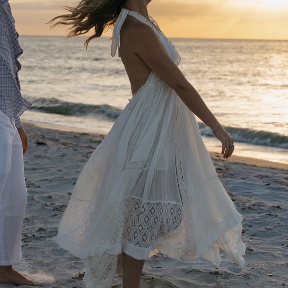 Free People Lace Cream Dress - Picture 2 of 5